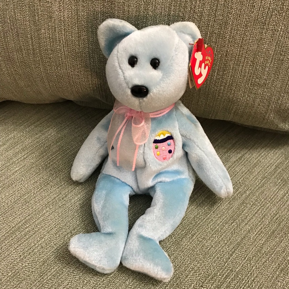 NWT Retired Ty Beanie Baby Bear Eggs II 2001